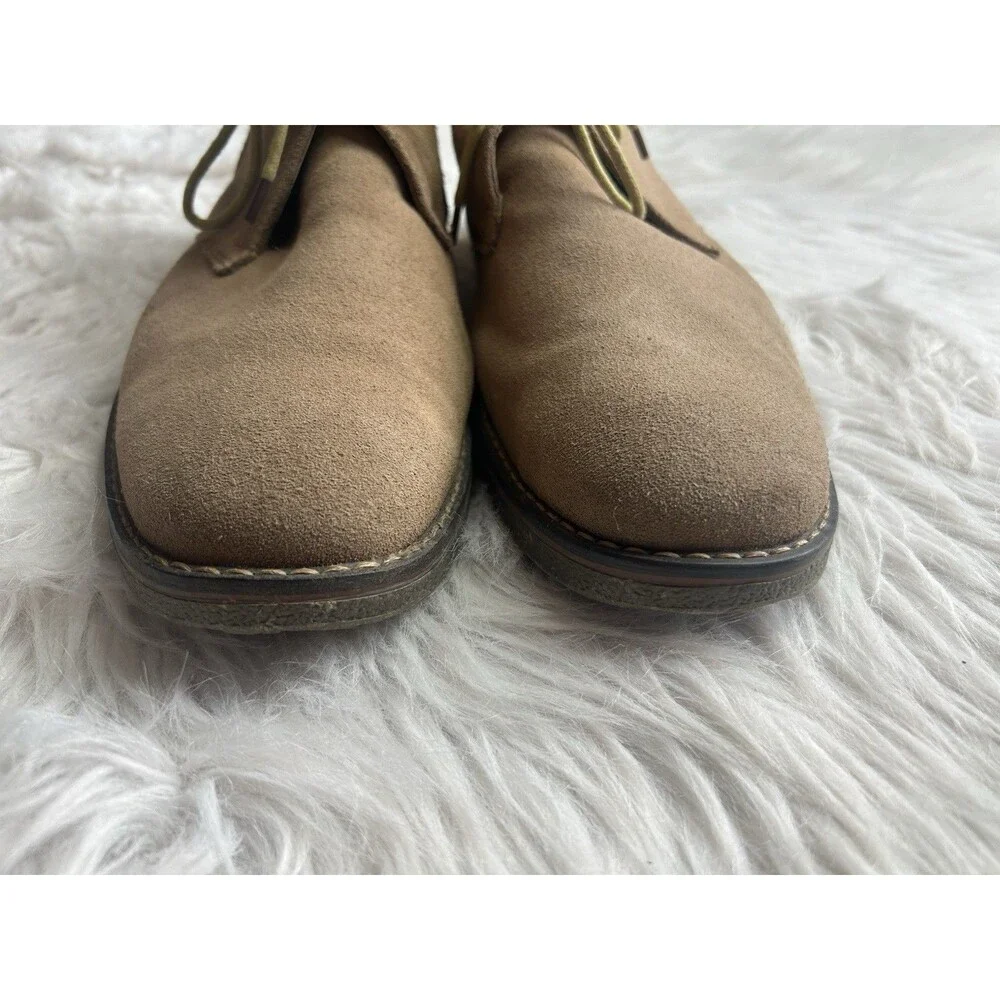 GH Bass Pearce Mens 11.5 Tan Suede Leather Chukka Desert Boots Brown FLAWS